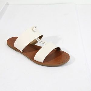 Lucky Brand Anlissa Sandals sz 11 Women Flat Leather Slides